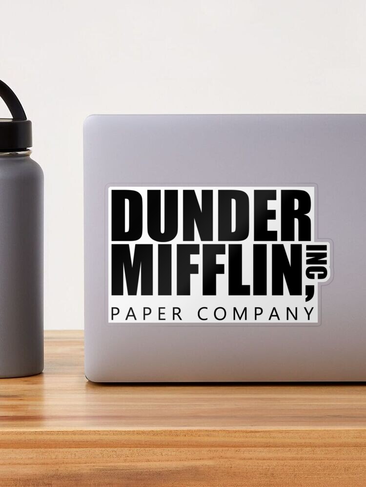 Dunder Mifflin Logo - B/W Sticker | Sticker