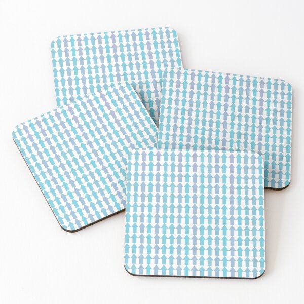 Item preview, geometric blue lilac white arrow pattern up down designed and sold by frauenbrauen.