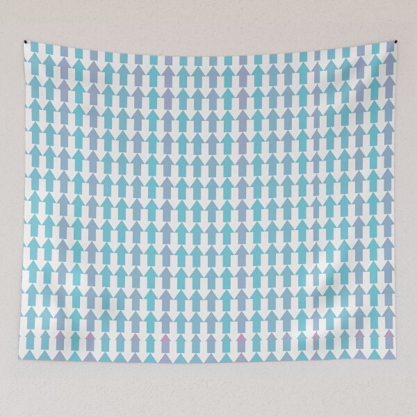 Item preview, geometric blue lilac white arrow pattern up down designed and sold by frauenbrauen.