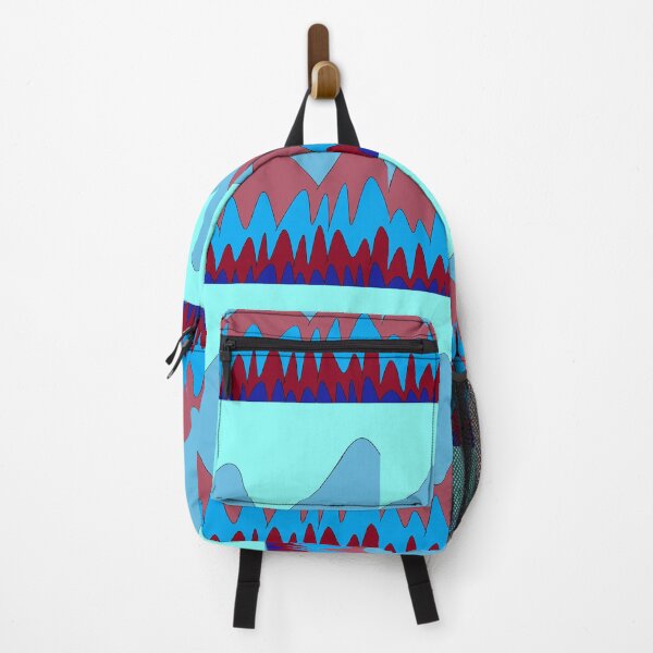 Item preview, Mountain Abstract Blue and Burgundy designed and sold by DesignsByMuriel.