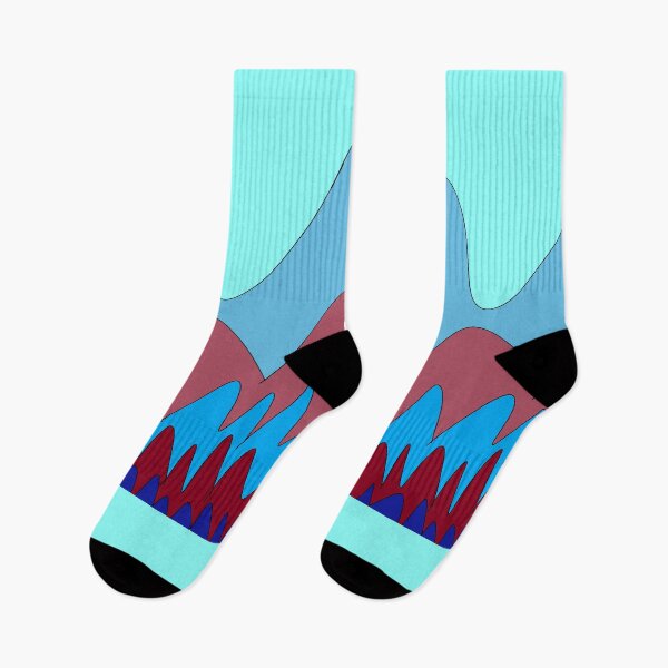 Item preview, Mountain Abstract Blue and Burgundy  designed and sold by DesignsByMuriel.
