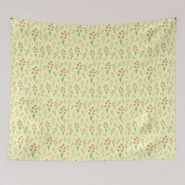 Item preview, Yellow bell flowers floral wallpaper designed and sold by EQRoy.