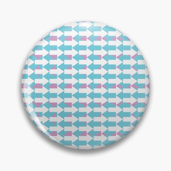Item preview, geometric blue pink and white arrow pattern left right designed and sold by frauenbrauen.