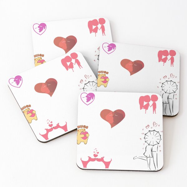 Item preview, Hugs Kisses Valentine Wishes, Red & Pink Romantic Girly Gift Packs designed and sold by lodarohit.