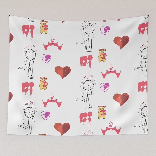 Item preview, Hugs Kisses Valentine Wishes, Red & Pink Romantic Girly Gift Packs designed and sold by lodarohit.