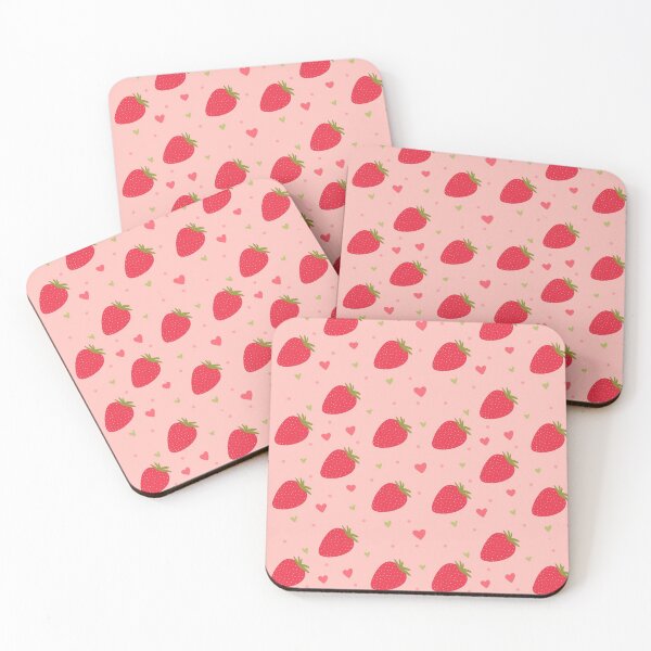 Item preview, Pink Strawberry Pattern Retro Vintage designed and sold by nicolekadom.
