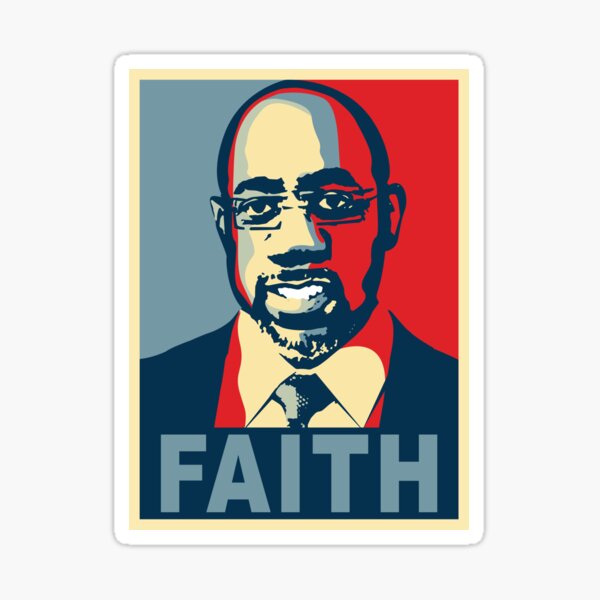 Rev Raphael Warnock Senator Pastor: Black History Keep the Faith Sticker