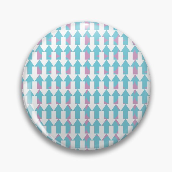 Item preview, geometric blue pink and white arrow pattern up down designed and sold by frauenbrauen.