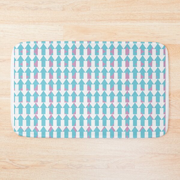 Item preview, geometric blue pink and white arrow pattern up down designed and sold by frauenbrauen.