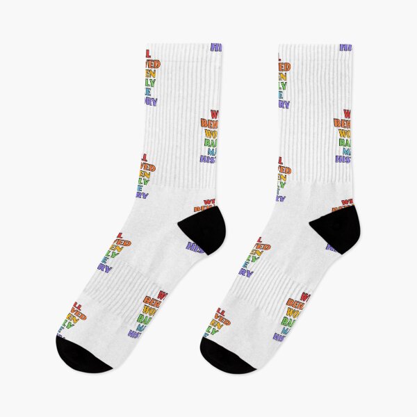 Item preview, Well behaved women rarely make history (rainbow colors) designed and sold by Inspirationmotivation.