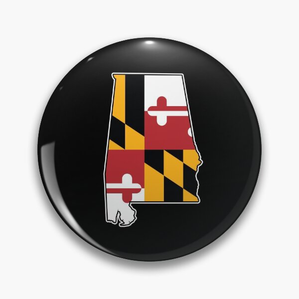 Item preview, Maryland Flag Alabama State Shape designed and sold by MarylandStyle.