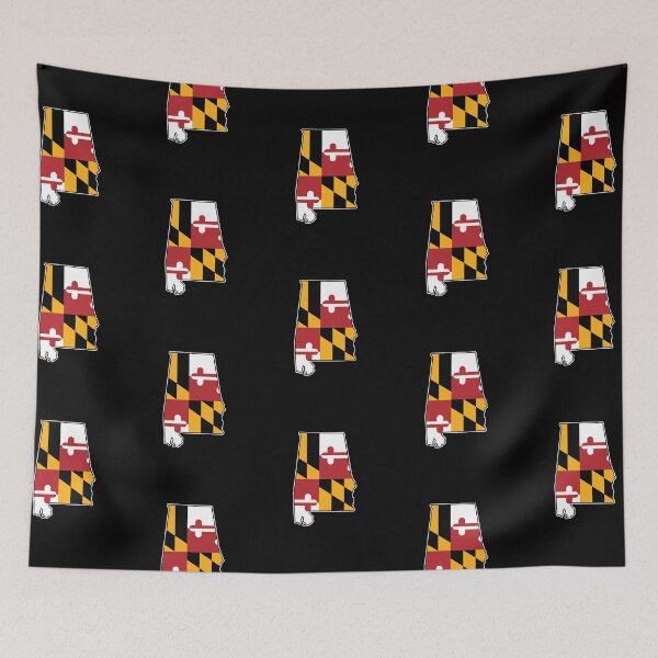 Item preview, Maryland Flag Alabama State Shape designed and sold by MarylandStyle.