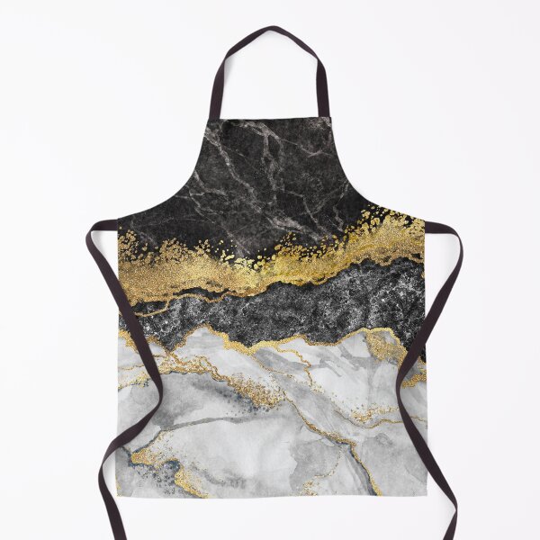 Item preview, Gold + Black Marble Abstract Artwork, Classic Monochrome + Golden Design designed and sold by EscapistDecor.