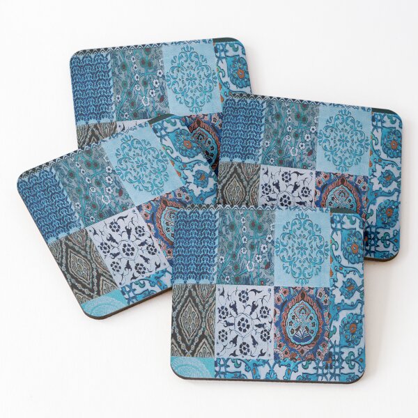 Item preview, Shades of Blue Wall Tile Art designed and sold by irideae.