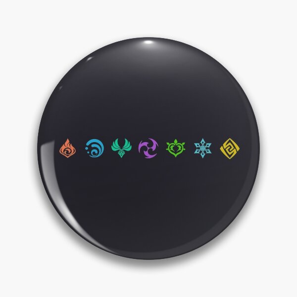 Item preview, Genshin Impact Elements Colors Dark designed and sold by MaginStudios.