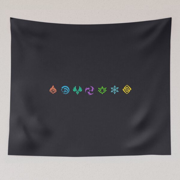 Item preview, Genshin Impact Elements Colors Dark designed and sold by MaginStudios.