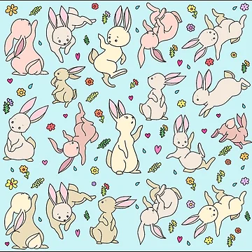 Artwork thumbnail, Rabbit Pattern by Emus