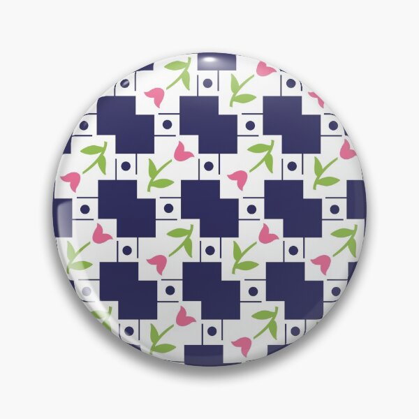 Item preview, 1920s 1930s Art Deco Geometric Pink & Yellow Dutch Tulip Cottagecore designed and sold by GypsyGoonDesign.