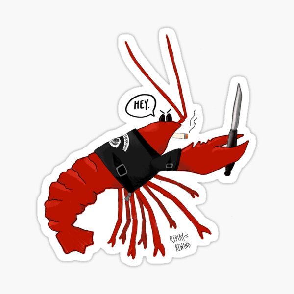 A Bad Lobster in a Dark Cellar Sticker