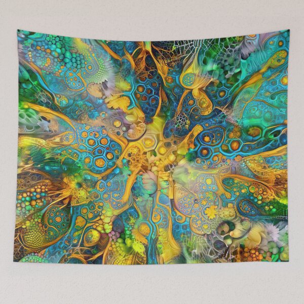 Item preview, Deepdream floral fractalize space abstraction designed and sold by blackhalt.