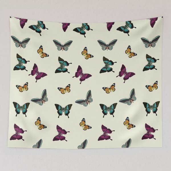 Aperçu de l'œuvre Motif papillon sur fond crème créée et vendue par ShowMePrints.