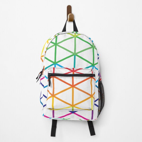 Item preview, Rainbow Diamond Minimal Grid Geometric Abstract Multicolored Pattern designed and sold by patternsoup.