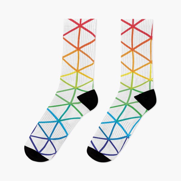 Item preview, Rainbow Diamond Minimal Grid Geometric Abstract Multicolored Pattern designed and sold by patternsoup.