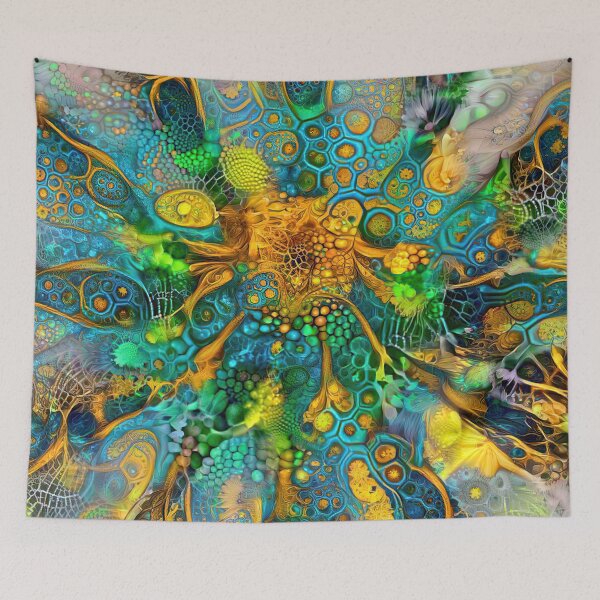 Item preview, Deepdream floral fractalize space abstraction designed and sold by blackhalt.