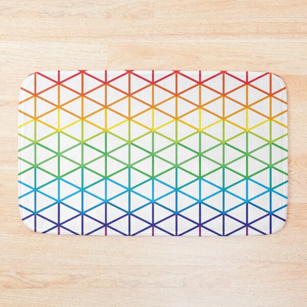 Item preview, Rainbow Diamond Minimal Grid Geometric Abstract Multicolored Pattern designed and sold by patternsoup.