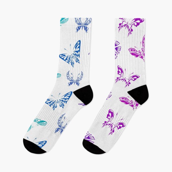 Item preview, Ombre Butterflies in Pink, Purple, Blue, and Teal designed and sold by ShowMePrints.