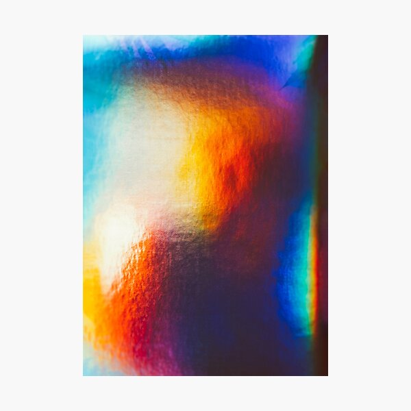 Refraction Metallic Rainbow Aesthetic Photographic Print