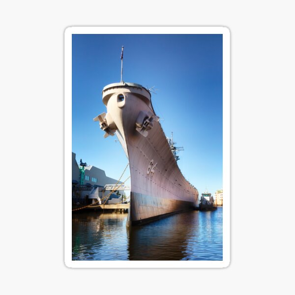 USS Wisconsin Battleship Sticker