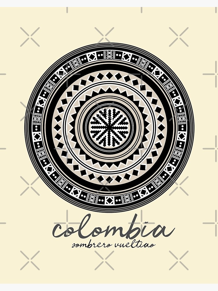 COLOMBIA VUELTIAO HAT Art Board Print by OneDailyDesign