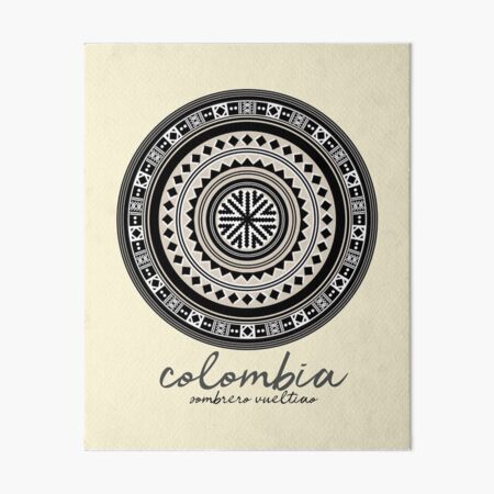 COLOMBIA VUELTIAO HAT Art Board Print by OneDailyDesign