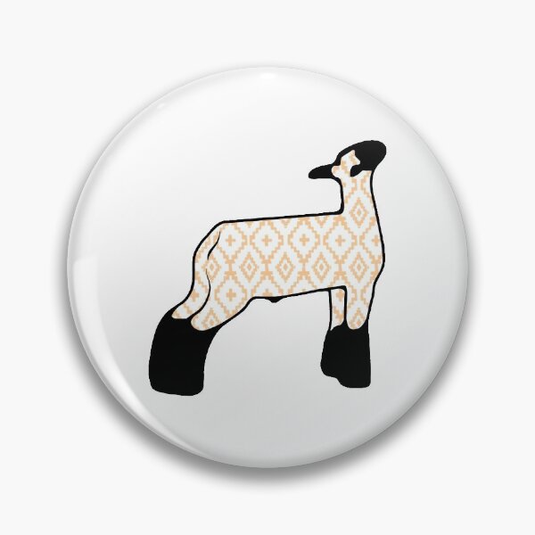 Item preview, Rustic Yellow Aztec Market Wether Lamb Silhouette 1 - NOT FOR RESALE WITHOUT PERMISSION designed and sold by l-oh.