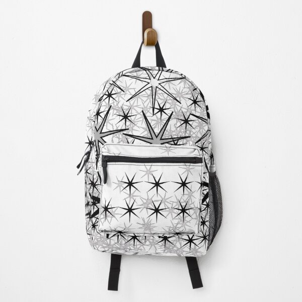 Item preview, Dense Stars In The Dark Backpack - Black and White designed and sold by artfulnotebook.
