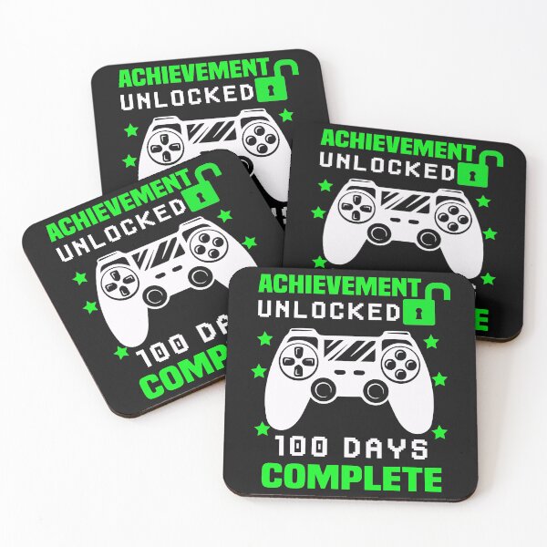 Item preview, Achievement Unlocked Happy 100th Day of School Gamer level complete designed and sold by binly123.