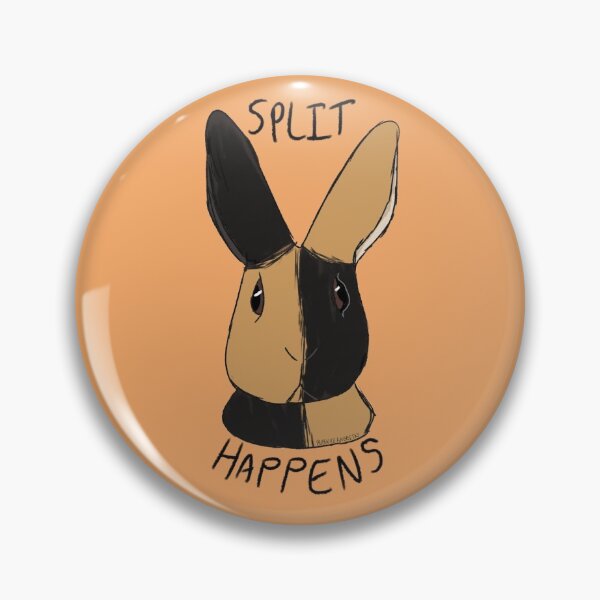 Item preview, Split Happens - Harlequin Rabbit (Black Japanese Ver.) designed and sold by meltingangelart.