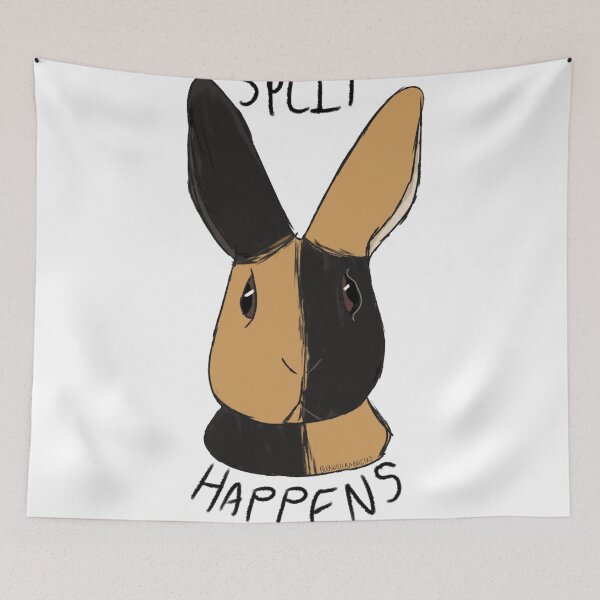 Item preview, Split Happens - Harlequin Rabbit (Black Japanese Ver.) designed and sold by meltingangelart.