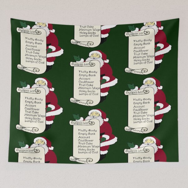 Item preview, Santa's Dyslexia List designed and sold by AndPeace702.