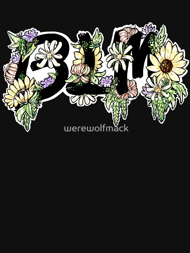 Thumbnail 7 of 7, Active T-Shirt, BLM - Black Lives Matter Floral designed and sold by werewolfmack.