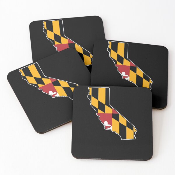 Item preview, Maryland Flag California Map designed and sold by MarylandStyle.