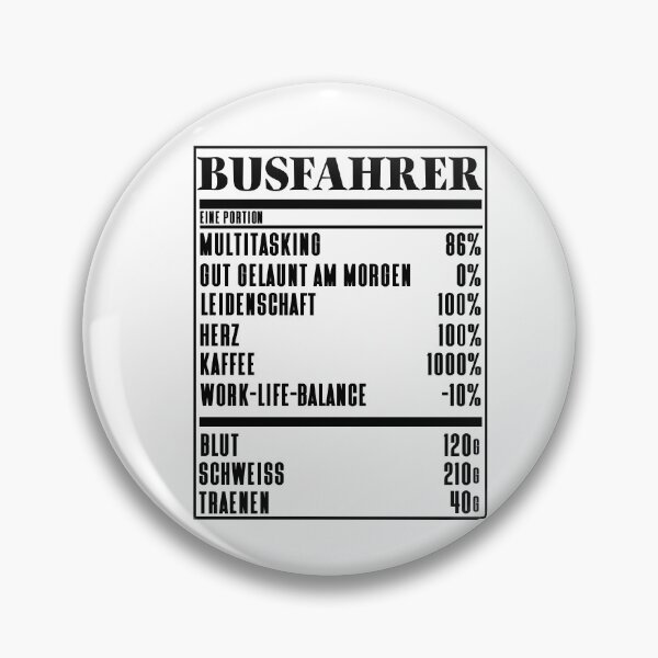 Item preview, Bus driver recipe - drive the bus - black bus driver designed and sold by dJ-Design.