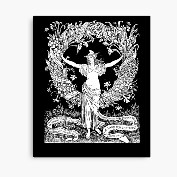 Walter Crane: A Garland for May Day 1895 Canvas Print