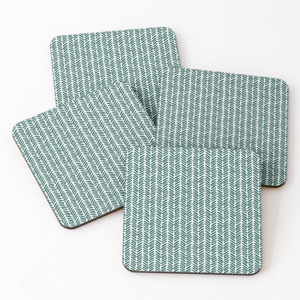 Item preview, Modern Arty White Cyprus Green Abstract Chevron Zigzag Stripes Pattern designed and sold by LC Graphic Design Studio.