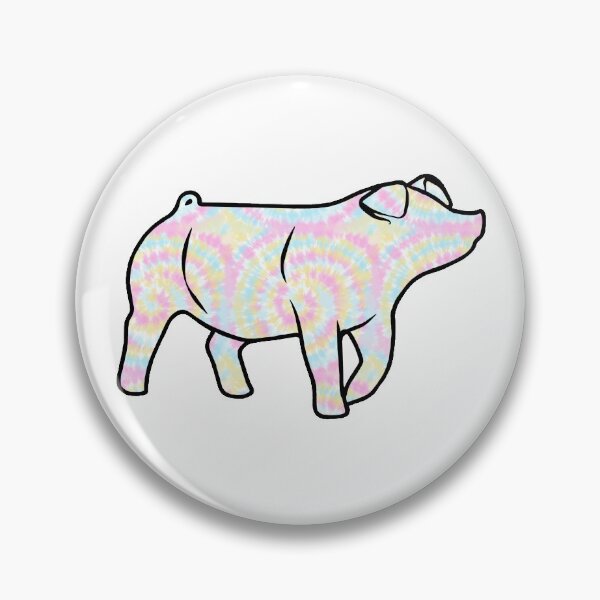 Item preview, Rainbow Tie Dye Pig Silhouette 1 - NOT FOR RESALE WITHOUT PERMISSION designed and sold by l-oh.