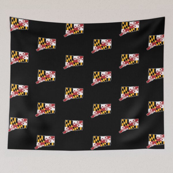 Item preview, Maryland Flag Connecticut Map designed and sold by MarylandStyle.