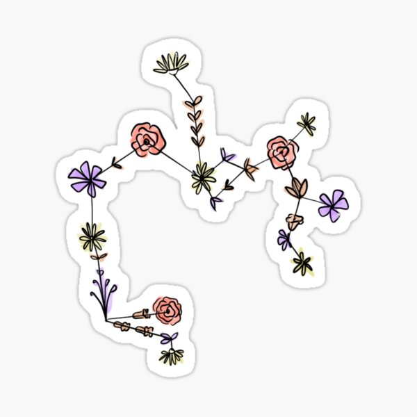 Item preview, Sagittarius Flower Constellation  designed and sold by StickersByMyra.
