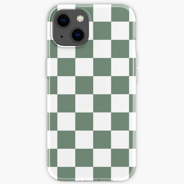 Forest Green Checkerboard iPhone Soft Case
