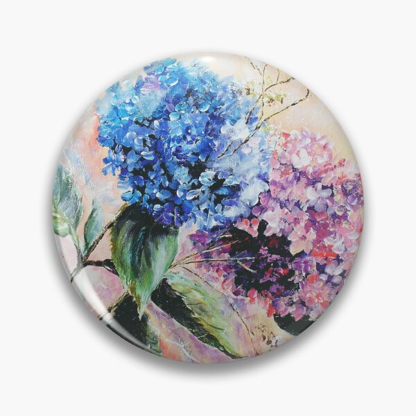 Item preview, Hydrangea blue and pink original painting designed and sold by BeeTartprints.